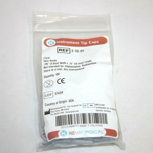 
                  
                    Instrument Tip Caps, Clear skin hooks, Qty 100 .190" X .75" (174GS)
                  
                