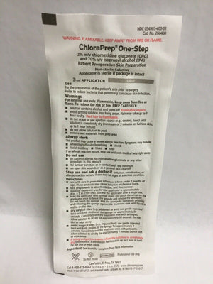 
                  
                    Chloraprep One-Step 3ml Applicator #260400--Box of 25 (125KMD)
                  
                