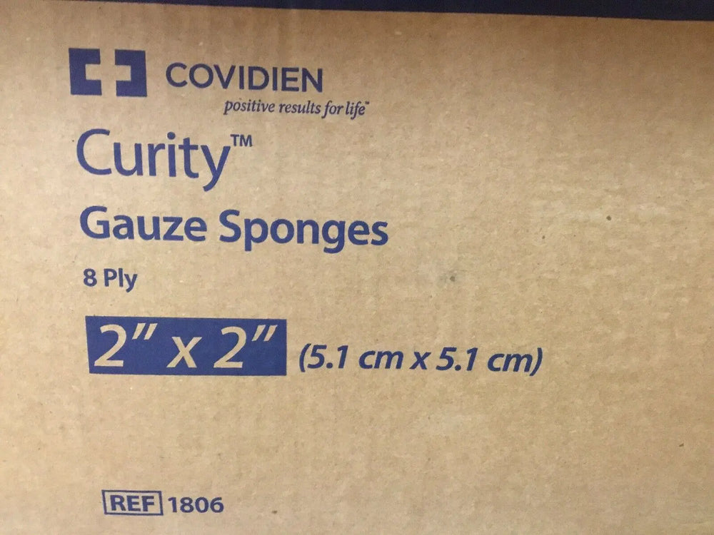
                  
                    COVIDIEN CURITY Gauze Sponges Pads 8-Ply 2"x2" 1806 (188KMD)
                  
                
