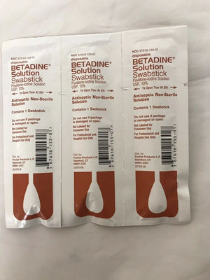 
                  
                    Betadine Solution Swabstick , Lot Of 170 (314 Kmd)
                  
                