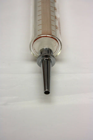 Popper 50cc Toomey Evacuating Glass Syringe with Catheter Tip | KeeboMed