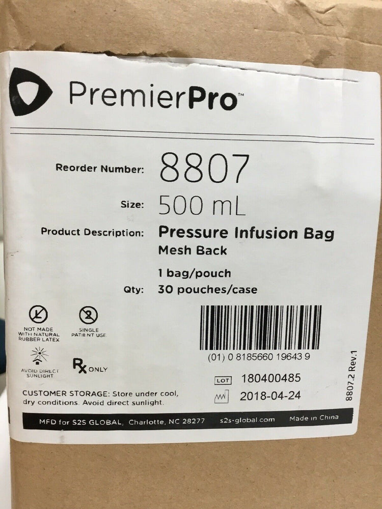 
                  
                    PREMIER PRO 8807 Pressure Infusion Bag Mesh Back (161KMD)
                  
                