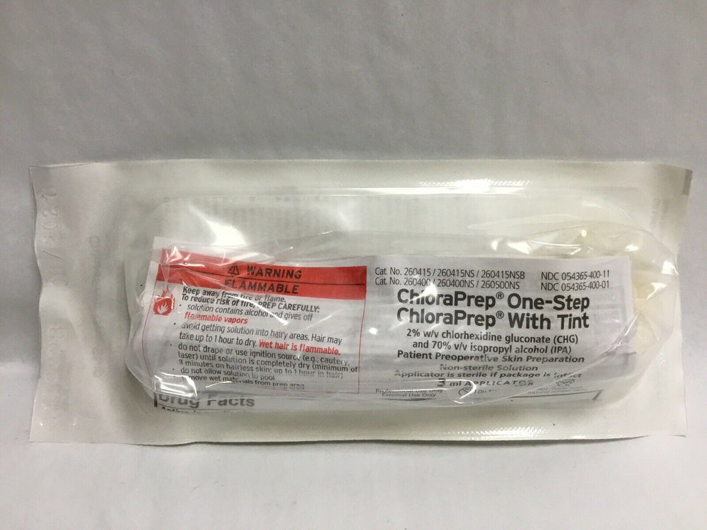 
                  
                    Chloraprep One-Step 3ml Applicator #260400--Box of 25 (125KMD)
                  
                