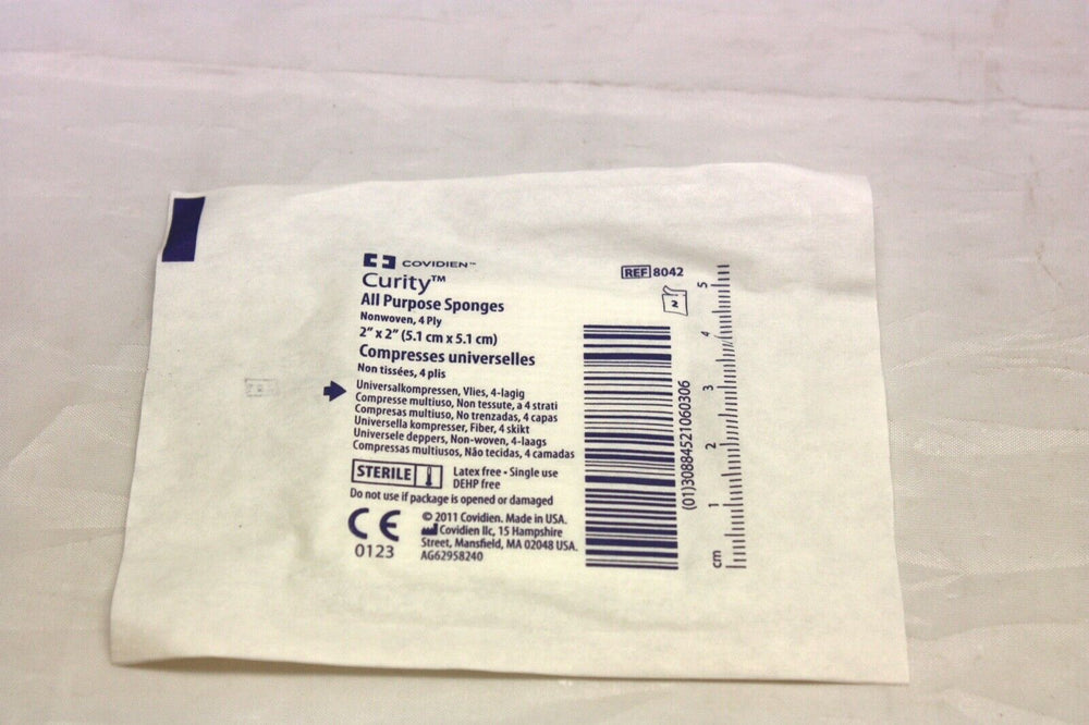 
                  
                    Covidien Curity All Purpose Sponges 2" X 2", Exp. 10/2021 (599KMD)
                  
                