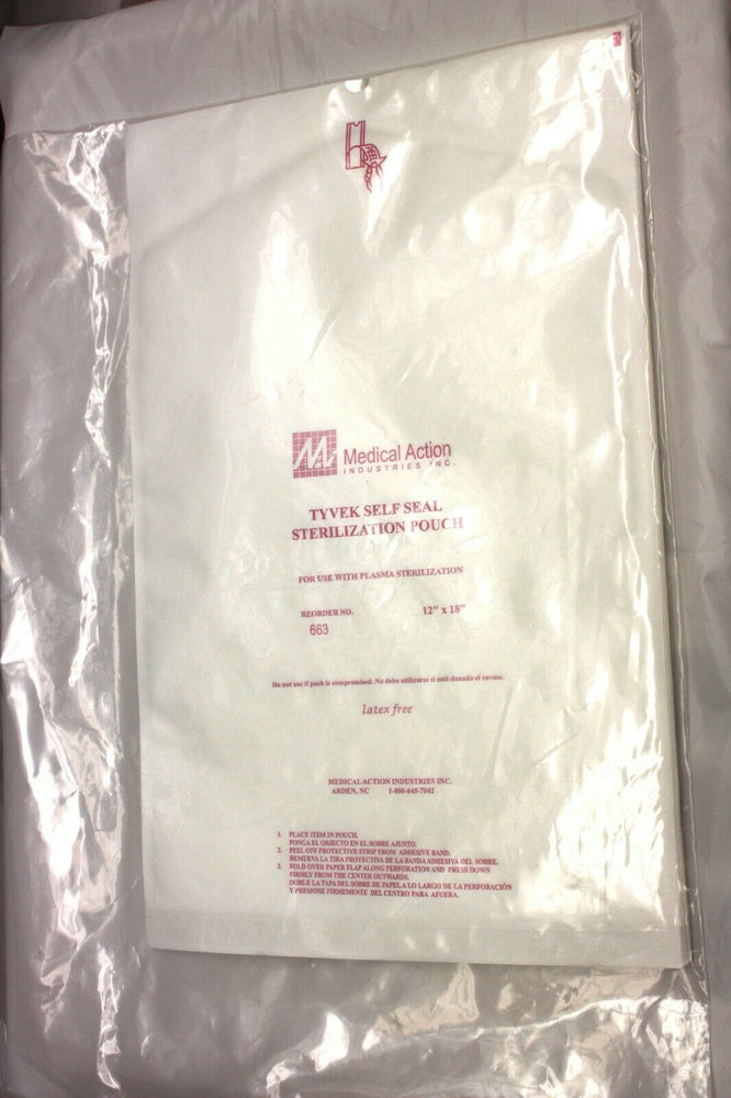 
                  
                    Tyvek  #663 Self Seal Sterilization Pouch,12" X 18", Latex Free (413GS)
                  
                