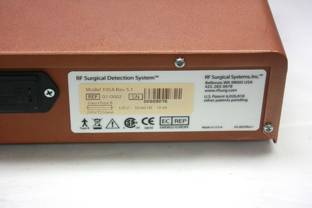 
                  
                    RF Surgical Detection System Model 100A (78RL)
                  
                