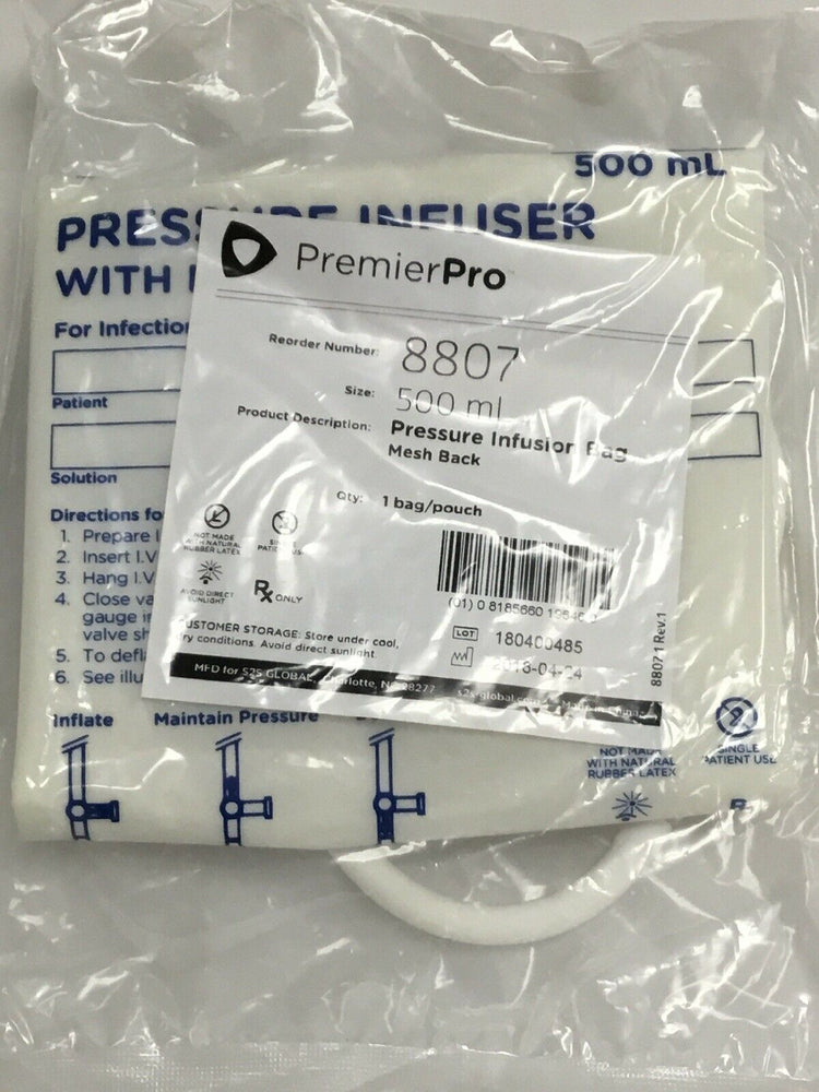 PREMIER PRO 8807 Pressure Infusion Bag Mesh Back (161KMD)