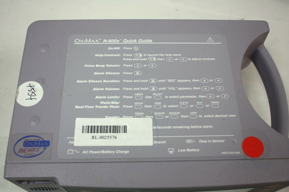 
                  
                    Nellcor N-600X Pulse Oximeter (47RL)
                  
                