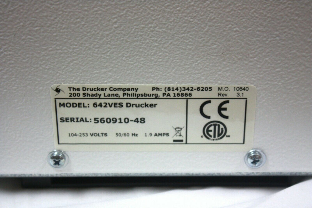 
                  
                    Drucker 642VES Variable Speed Centrifuge (53RL)
                  
                