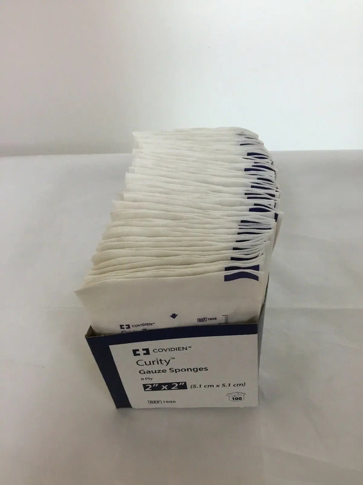 
                  
                    COVIDIEN CURITY Gauze Sponges Pads 8-Ply 2"x2" 1806 (188KMD)
                  
                