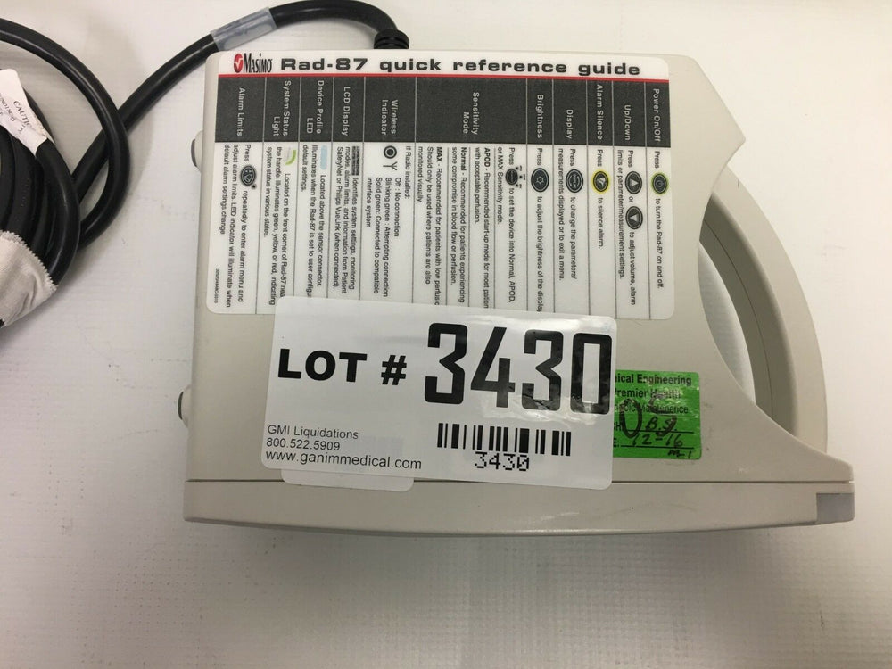 
                  
                    Massimo Rad 87 Pulse Ox (211GS)
                  
                