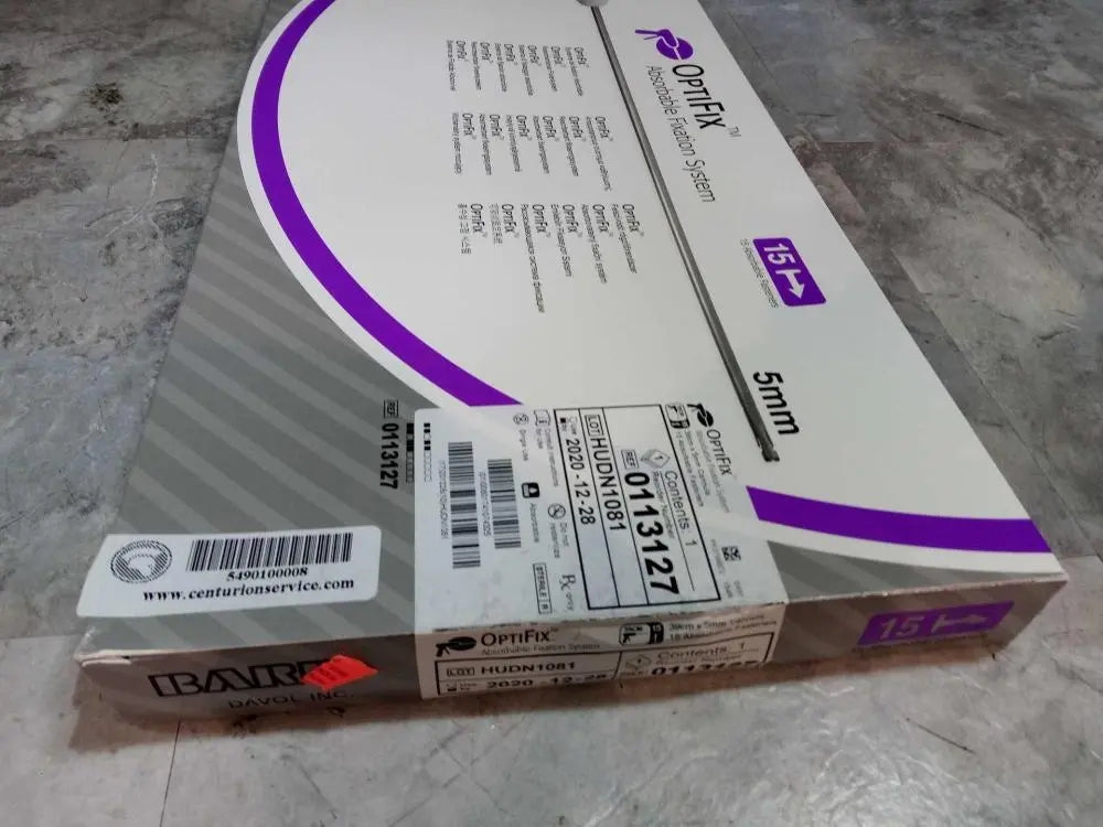 BARD OPTIFIX 15 ABSORBABLE FIXATION SYSTEM 39 CM X 5MM CANNULA 113127 ...