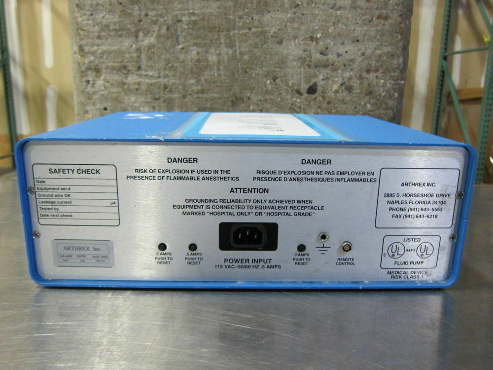 
                  
                    Arthrex AR-6400 Arthroscopy Continuous Wave II Pump
                  
                
