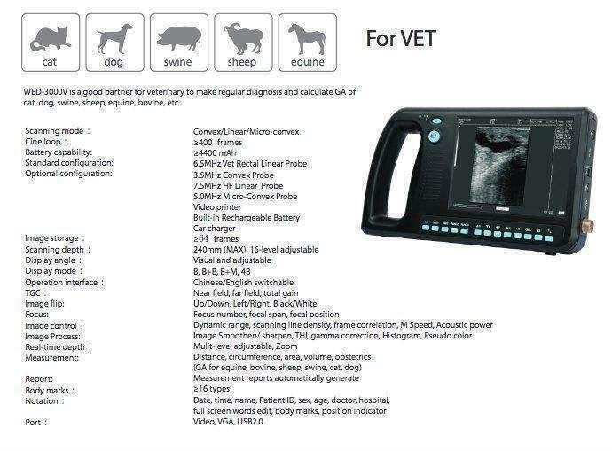 
                  
                    WED-3000 Veterinary Ultrasound Scanner with Rectal Probe - Many Sold in USA
                  
                