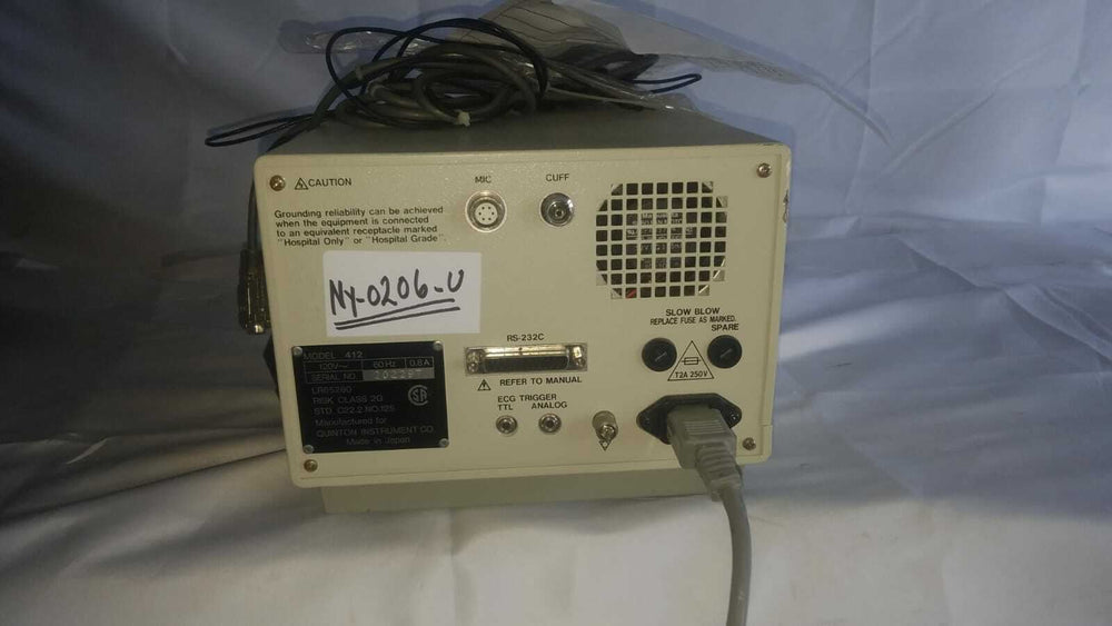
                  
                    Quinton Vital Signs Monitor w/ Analog + Computer Cables Model 412 (NY206U)
                  
                