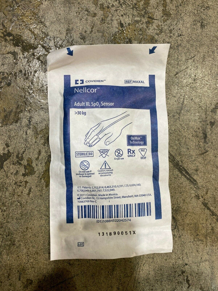 Covidien MAXAL-NS Nellcor Adult XL SpO2 Sensor 96 unit Per Case.
