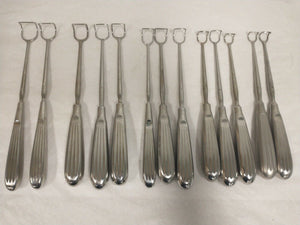 
                  
                    Open Ended Curettes Set of 13: 9"x1"x1"
                  
                
