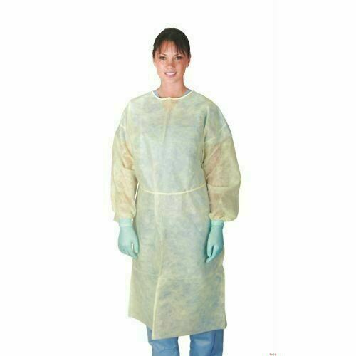 Cardinal Health Convertors Isolation Gowns UNIVERSAL Yellow Pack of 100 AT4437BD