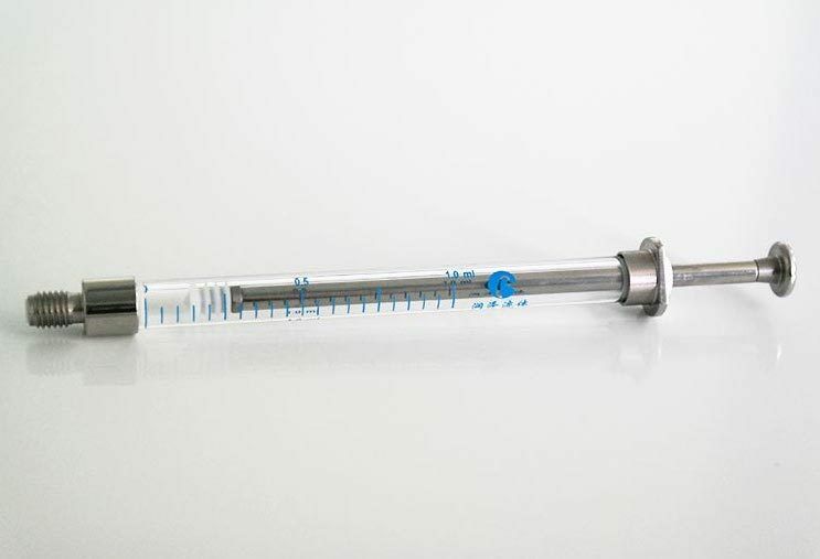 
                  
                    Industrial Glass Syringe 1ML Gas Tightness Borosilicate External Screw Injector
                  
                