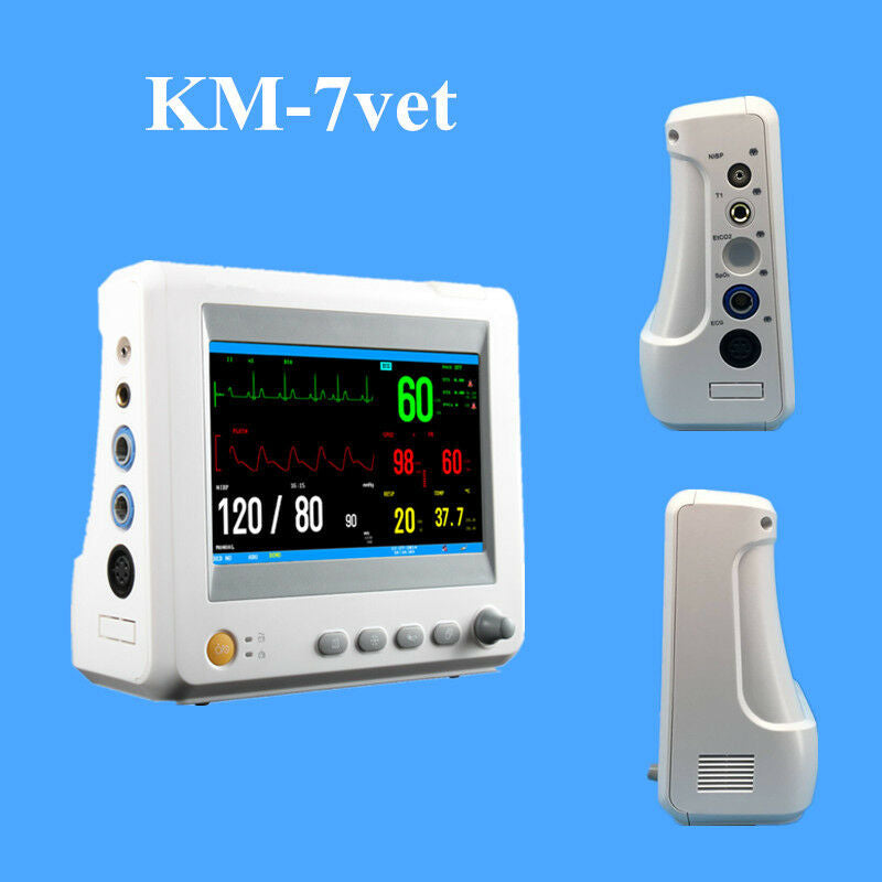 KM-7Vet Small Veterinary Multi-Parameter Patient Monitor 7