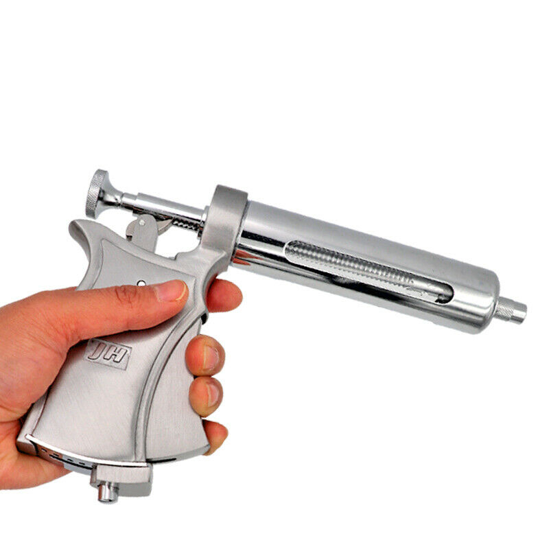 50ml Continuous Adjustable Animal Injection Syringe Gun Veterinary Equ ...