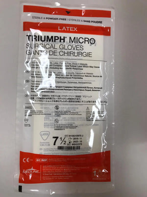 
                  
                    Medline MSG2375 Triumph Micro Surgical Gloves Size 7-1/2 | KeeboMed
                  
                