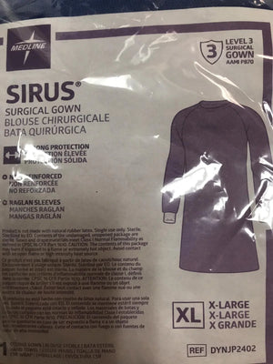 
                  
                    Medline DYNJP2402 Sirus Surgical Gown Level 3 Size XL | KeeboMed
                  
                