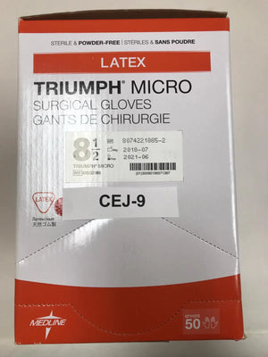 
                  
                    Medline MSG2385 Triumph Micro Surgical Gloves Size 8-1/2 | KeeboMed
                  
                