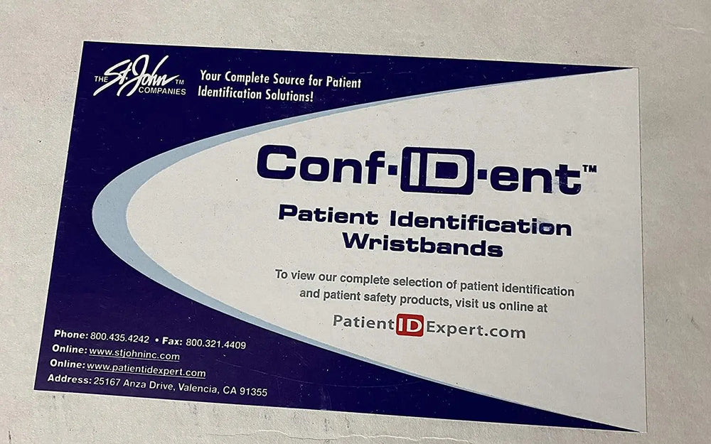 Adult Conf-ID-ent Patient Identification Red Allergy Alert Wristbands | KeeboMed