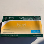 HCS Vinyl Examination Gloves Box Size L | KeeboMed