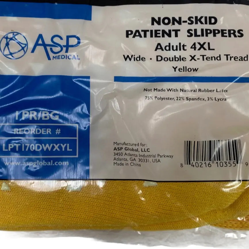 
                  
                    ASP Medical Non-Skid Patient Slippers Adult 4XL | CEM-12
                  
                