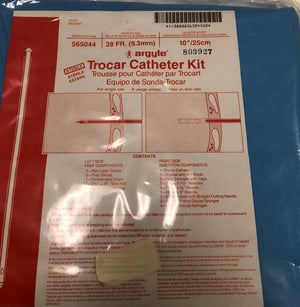 
                  
                    Cardinal Health Argyle Trocar Catheter Kit  28FR. (9.3mm)  10"/25cm Sterile
                  
                