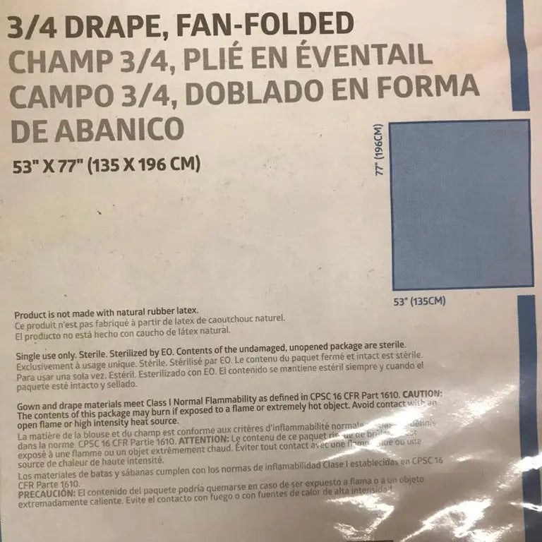 
                  
                    Medline DYNJP2414 3/4 Drape, Fan Folded 53"x77" | KeeboMed
                  
                