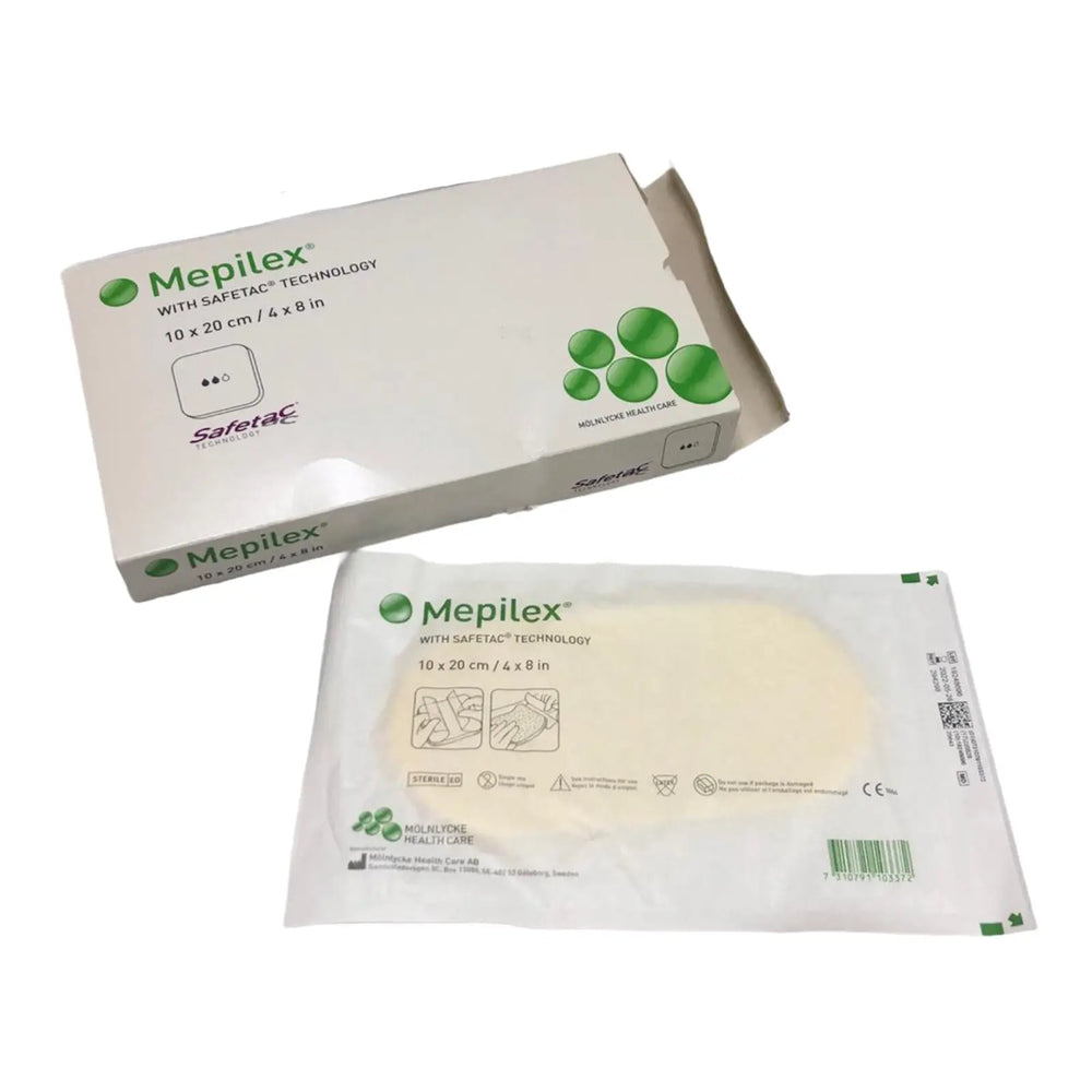 Molnlycke Health Care Mepilex with Safetac Technology 4 x 8 in 294299