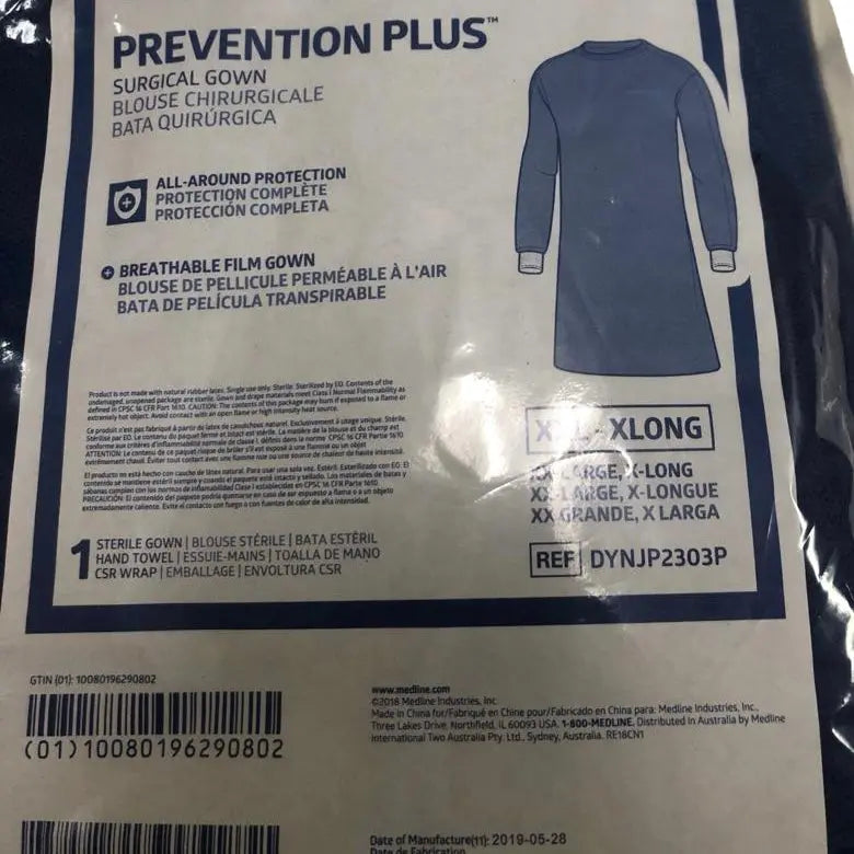 
                  
                    Medline DYNJP2303P Prevention Plus Surgical Gown XXL-XLONG |
                  
                