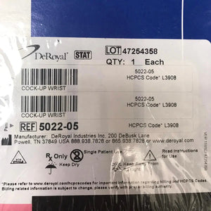 
                  
                    DeRoyal X-Small Left Cock-Up Wrist Adjustable Splint 5022-05
                  
                