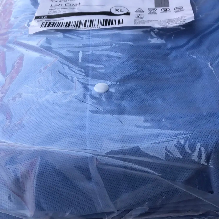 
                  
                    Cardinal Health C3660MBXL Lab Coat, Blue, XL, Pack of 10 | KeeboMed
                  
                
