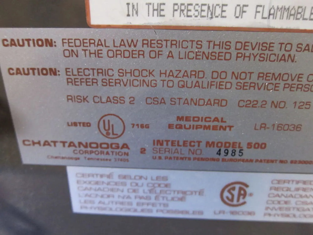 
                  
                    Chattanooga Intelect 500 Muscle Stimulator
                  
                