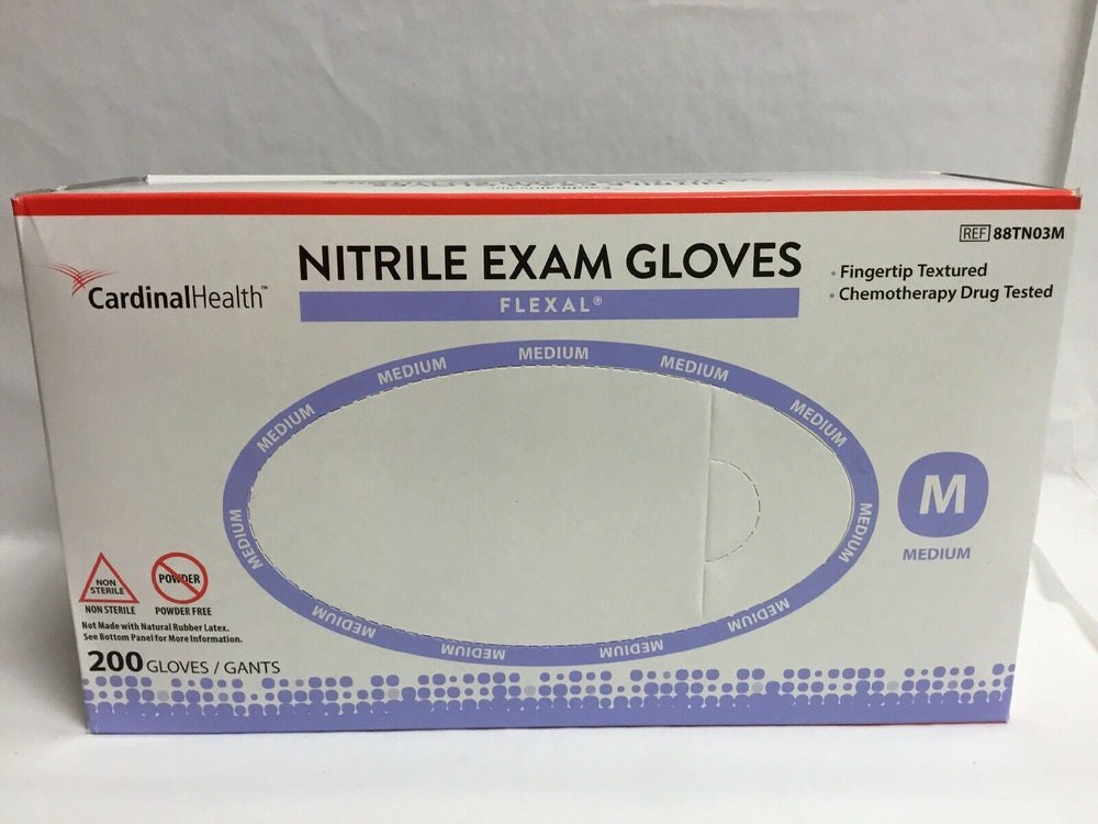 
                  
                    Cardinal Health Nitrile Exam Gloves-Size Medium
                  
                