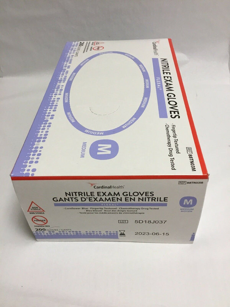 
                  
                    Cardinal Health Nitrile Exam Gloves-Size Medium
                  
                