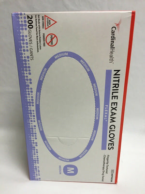 
                  
                    Cardinal Health Nitrile Exam Gloves-Size Medium
                  
                