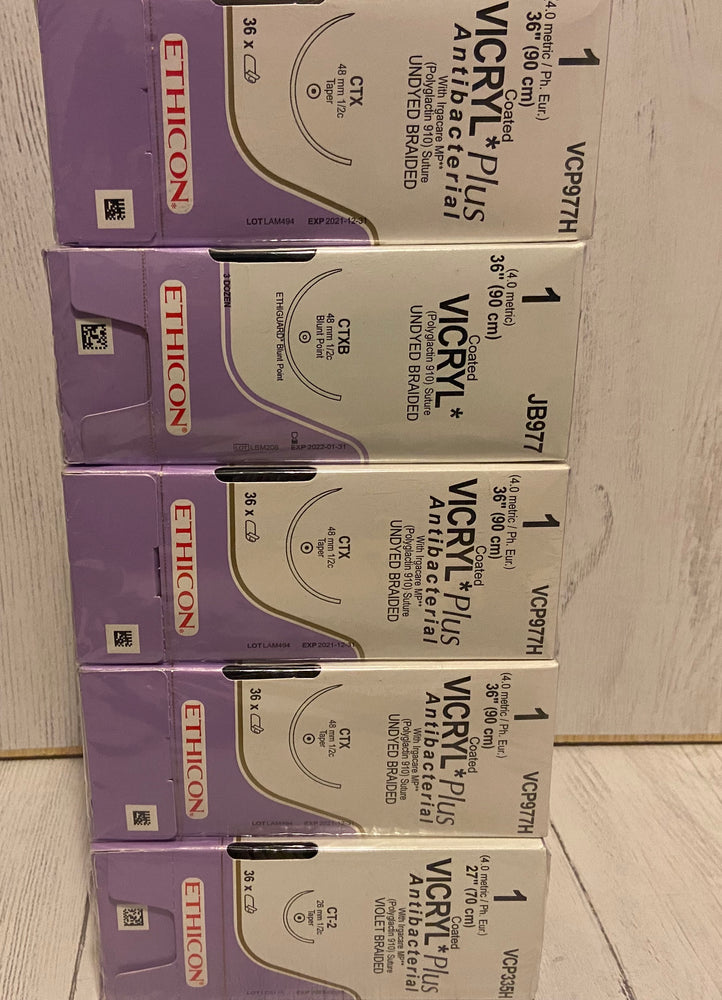 
                  
                    Ethicon 1 VICRYL PLUS Undyed Braided Polyglactin 910 Suture VCP977H
                  
                