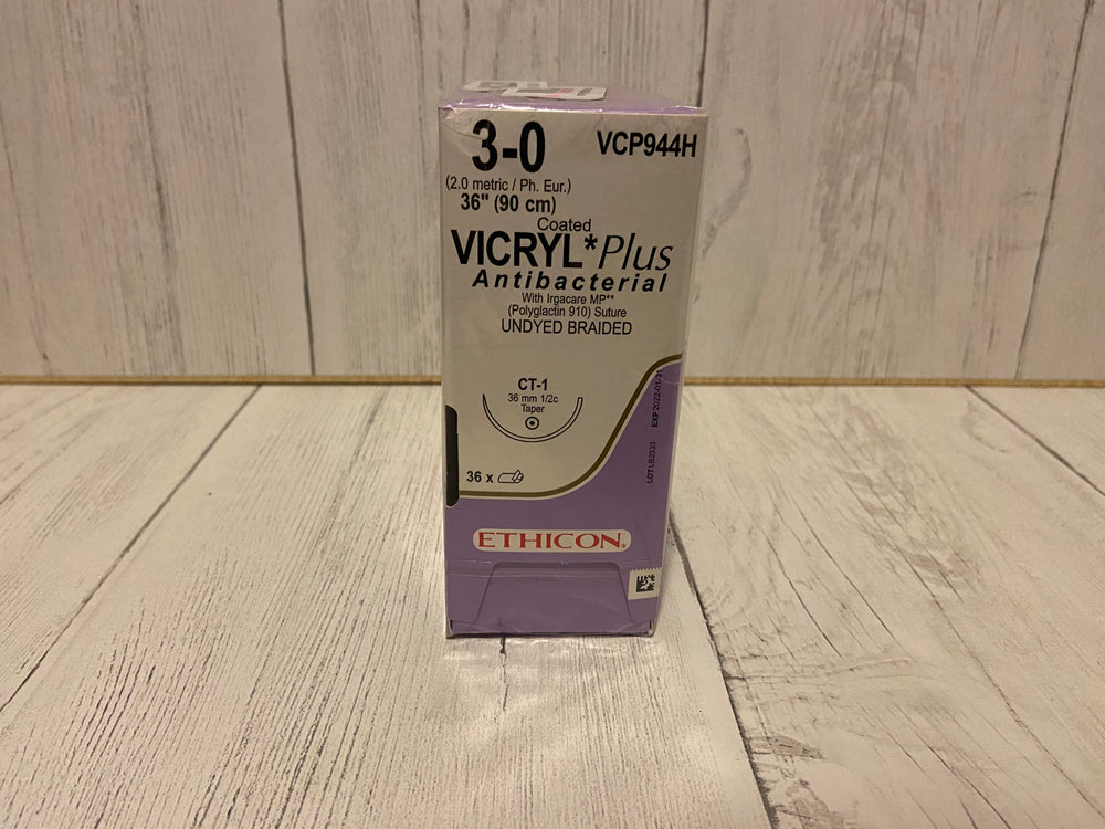 Ethicon 3-0 VICRYL PUS Undyed Braided Polyglactin 910 Suture VCP944H
