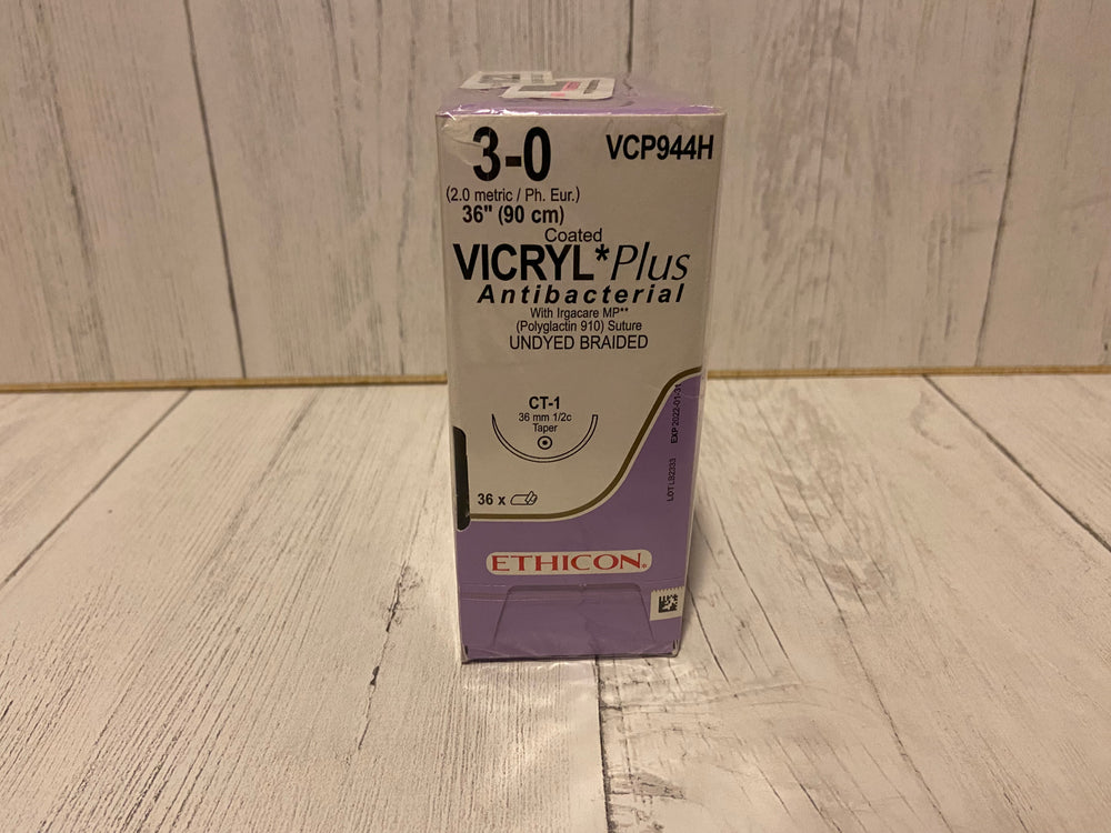Ethicon 3-0 VICRYL PLUS Undyed Braided Polyglactin 910 Suture VCP944H