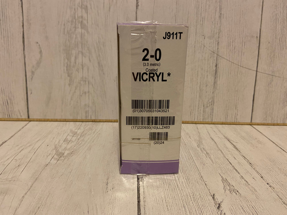 Ethicon 2-0 VICRYL Undyed Braided Polyglactin 910 Suture J911T