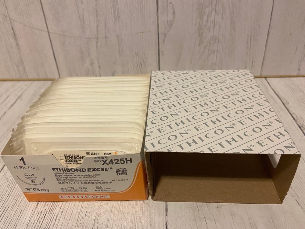 
                  
                    Ethicon - 1 Ethibond Excel Coated Polyester, Green Braided Non-Absorbable Suture - X425H - SOLD INDIVIDUALLY
                  
                