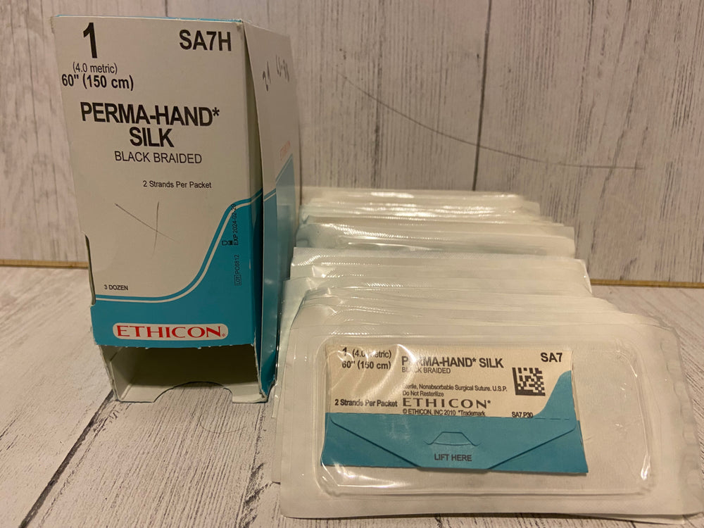 Ethicon - 1 Perma-Hand Silk, Black Braided - SA7H - SOLD INDIVIDUALLY