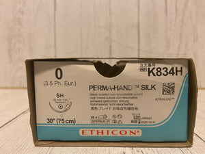 
                  
                    Ethicon - 0 Perma-Hand Silk, Black Braided Non-Absorbable Suture - K834H - SOLD INDIVIDUALLY
                  
                