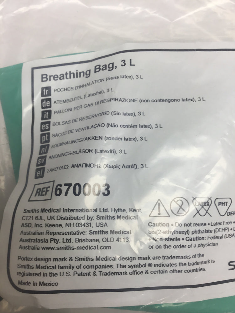 
                  
                    Portex Breathing Bag 3L
                  
                