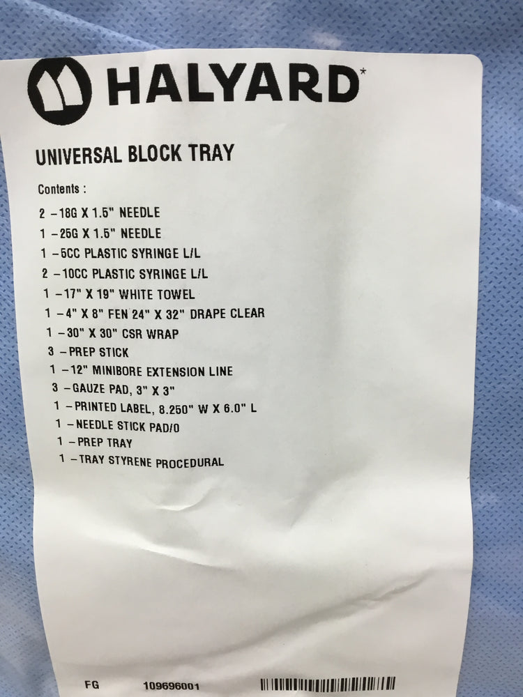 
                  
                    Halyard Universal Block Tray
                  
                